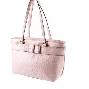 Kate Spade Light Pink ostrich Textured Tote